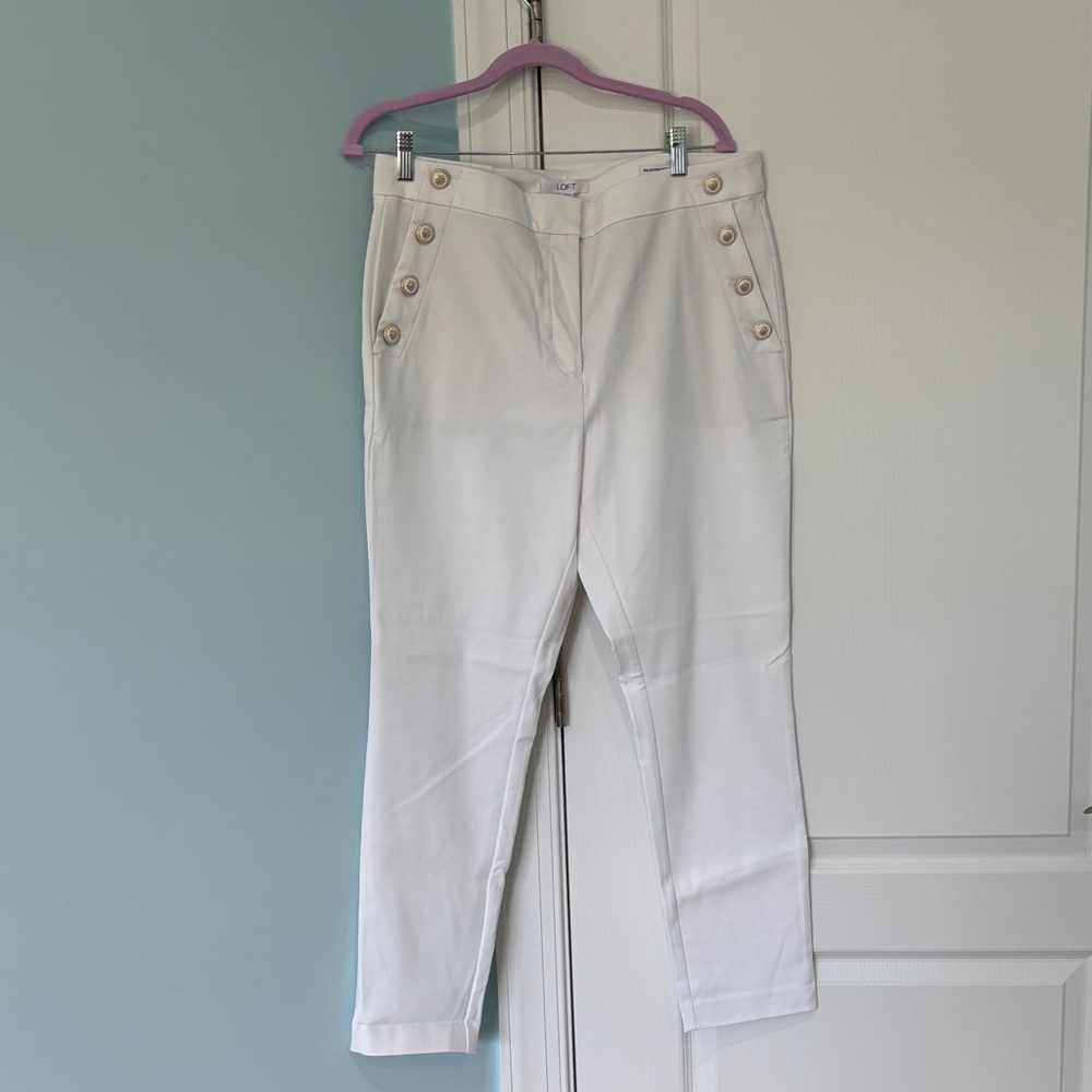 White dress pants from Loft